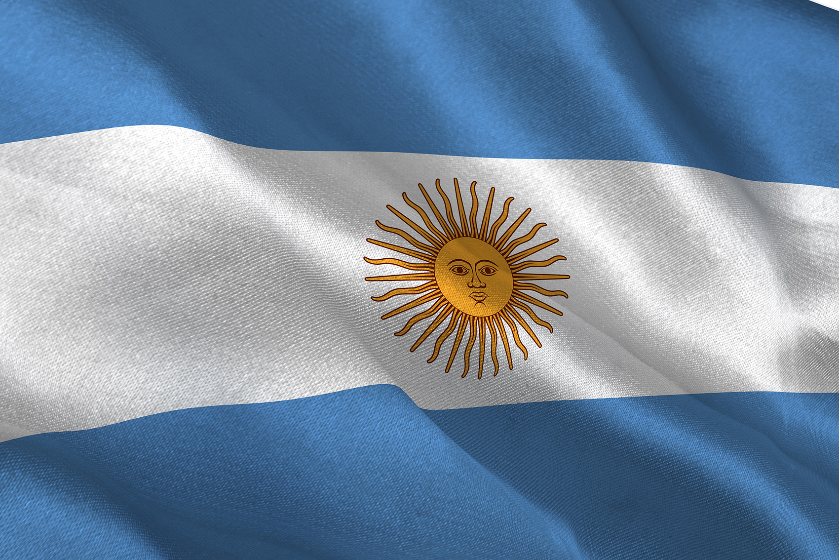 阿根廷国旗 图片来源:视觉中国